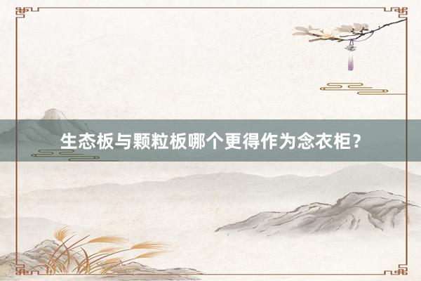 生态板与颗粒板哪个更得作为念衣柜？